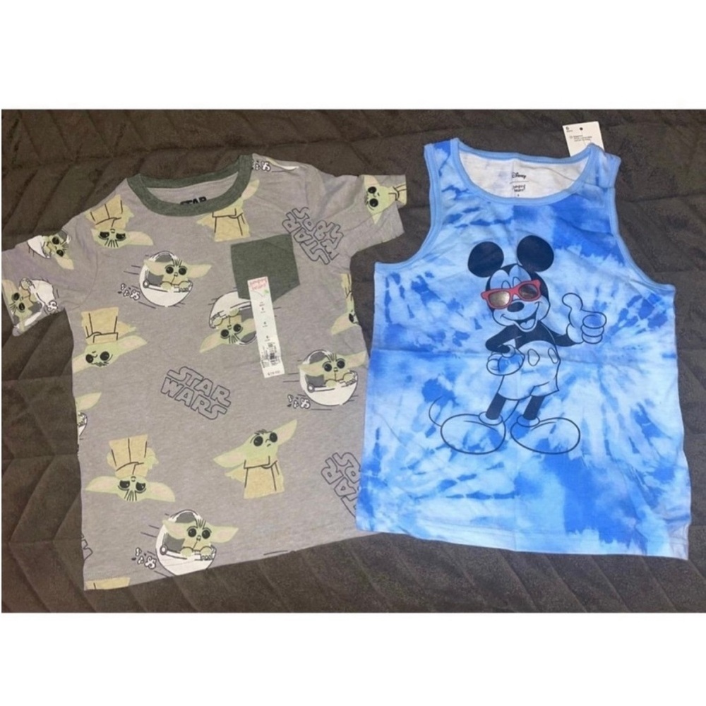 Star Wars Gray and Blue Kids Shirts